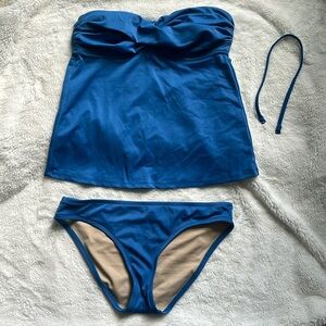 J.Crew Blue Tankini Swimsuit Set